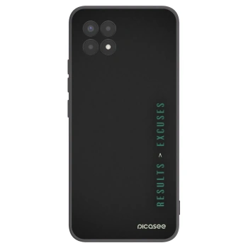 Picasee husă neagră din silicon pentru Realme 8i - Results x Excuses