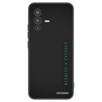 Picasee husă neagră din silicon pentru Vivo V23 5G - Results x Excuses