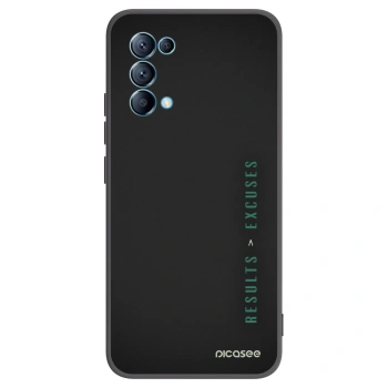 Picasee husă neagră din silicon pentru OPPO A16s - Results x Excuses