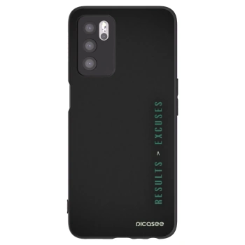 Picasee husă neagră din silicon pentru OPPO A16s - Results x Excuses