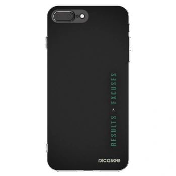 Picasee husă transparentă din silicon pentru Apple iPhone 8 Plus - Results x Excuses