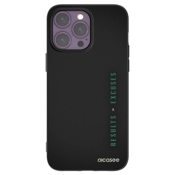 Picasee husă neagră din silicon pentru Apple iPhone 14 Pro Max - Results x Excuses