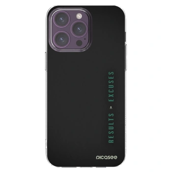 Picasee husă transparentă din silicon pentru Apple iPhone 14 Pro Max - Results x Excuses
