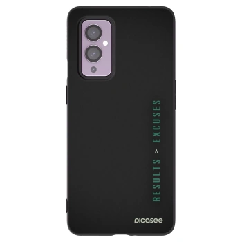 Picasee husă neagră din silicon pentru OnePlus 9 - Results x Excuses