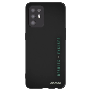 Picasee husă neagră din silicon pentru OPPO A94 5G - Results x Excuses