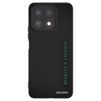 Picasee husă neagră din silicon pentru Honor X8a - Results x Excuses