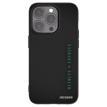 Picasee husă neagră din silicon pentru Apple iPhone 15 Pro - Results x Excuses