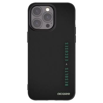 Picasee husă neagră din silicon pentru Apple iPhone 15 Pro Max - Results x Excuses