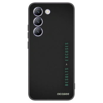 Picasee husă neagră din silicon pentru Vivo V40 SE 5G - Results x Excuses