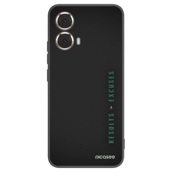 Picasee husă neagră din silicon pentru Motorola Moto G85 - Results x Excuses
