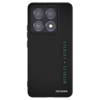 Picasee husă neagră din silicon pentru Xiaomi 14T Pro - Results x Excuses