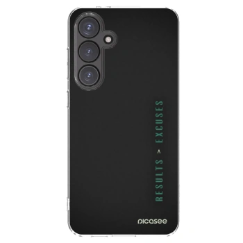 Picasee husă transparentă din silicon pentru Samsung Galaxy S24 FE S721B - Results x Excuses