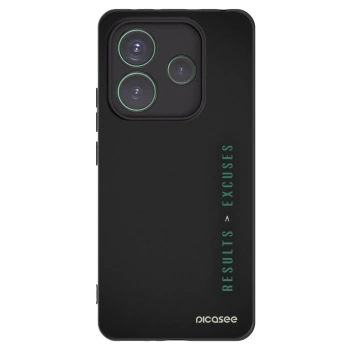 Picasee husă neagră din silicon pentru Xiaomi Redmi Note 14 5G - Results x Excuses