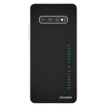 Picasee husă transparentă din silicon pentru Samsung Galaxy S10 Plus G975 - Results x Excuses