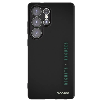 Picasee husă neagră din silicon pentru Samsung Galaxy S25 Ultra 5G - Results x Excuses