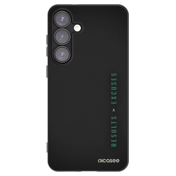 Picasee husă neagră din silicon pentru Samsung Galaxy S25+ 5G - Results x Excuses