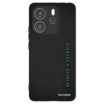 Picasee husă neagră din silicon pentru Xiaomi Redmi Note 14 4G - Results x Excuses