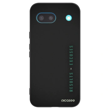 Picasee husă neagră din silicon pentru Google Pixel 8a - Results x Excuses