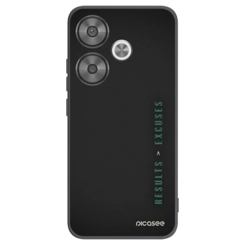 Picasee husă neagră din silicon pentru Xiaomi Poco F6 - Results x Excuses