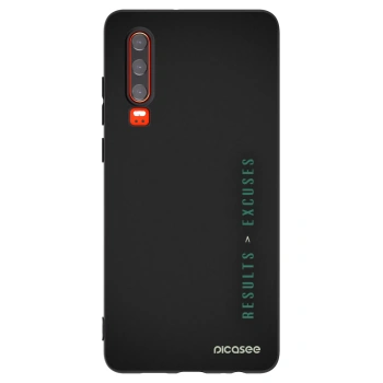 Picasee husă neagră din silicon pentru Huawei P30 - Results x Excuses