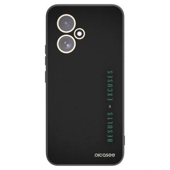 Picasee husă neagră din silicon pentru Honor 400 5G - Results x Excuses