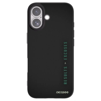 Picasee husă neagră din silicon pentru Apple iPhone 17 - Results x Excuses