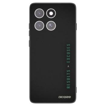Picasee husă neagră din silicon pentru Motorola Edge 60 Pro - Results x Excuses