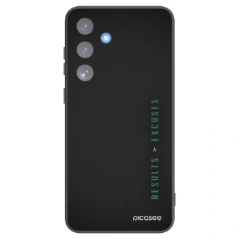 Picasee husă neagră din silicon pentru Samsung Galaxy S25 FE 5G - Results x Excuses