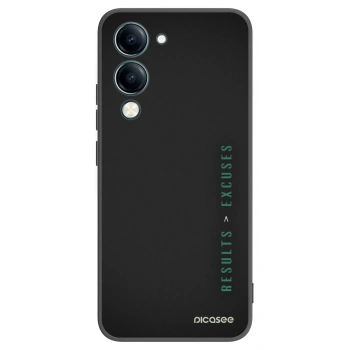 Picasee husă neagră din silicon pentru Vivo Y29s 5G - Results x Excuses