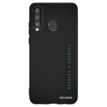 Picasee husă neagră din silicon pentru Huawei P30 Lite - Results x Excuses