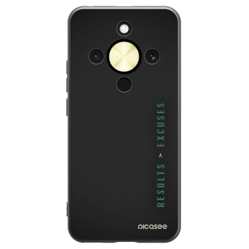 Picasee husă neagră din silicon pentru Honor Magic8 Lite 5G - Results x Excuses