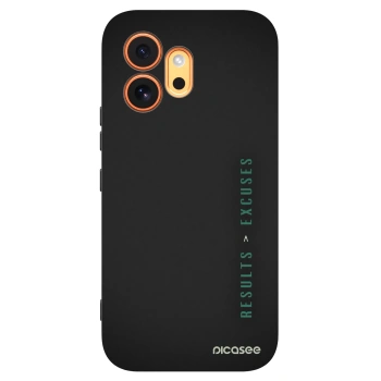 Picasee husă neagră din silicon pentru Honor 600 - Results x Excuses