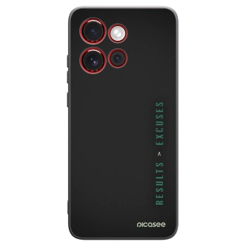 Picasee husă neagră din silicon pentru Motorola Edge 60 Neo 5G - Results x Excuses