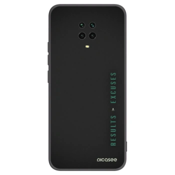 Picasee husă neagră din silicon pentru Xiaomi Redmi Note 9 Pro - Results x Excuses