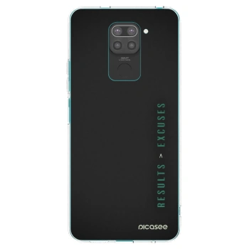 Picasee husă neagră din silicon pentru Xiaomi Redmi Note 9 - Results x Excuses
