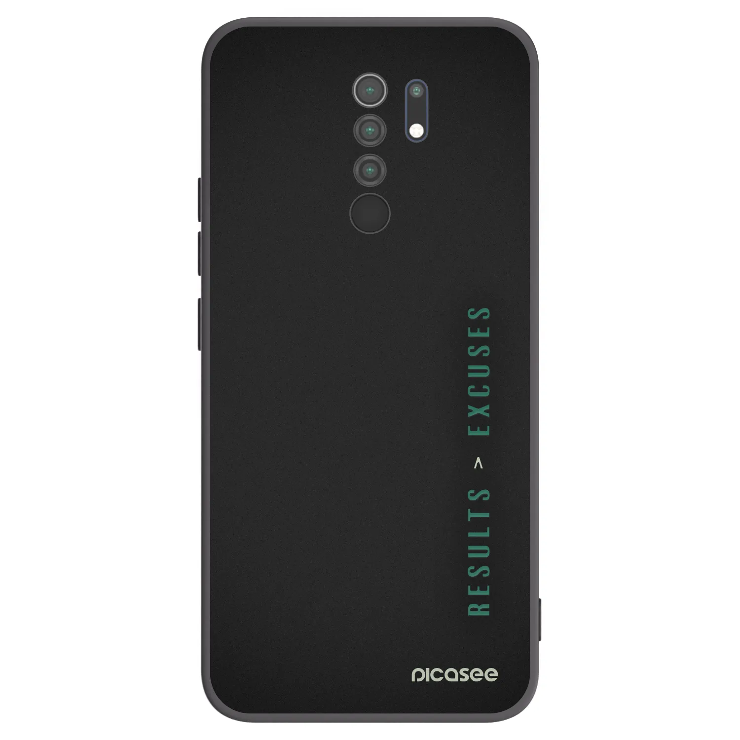 Picasee husă neagră din silicon pentru Xiaomi Redmi 9 - Results x Excuses