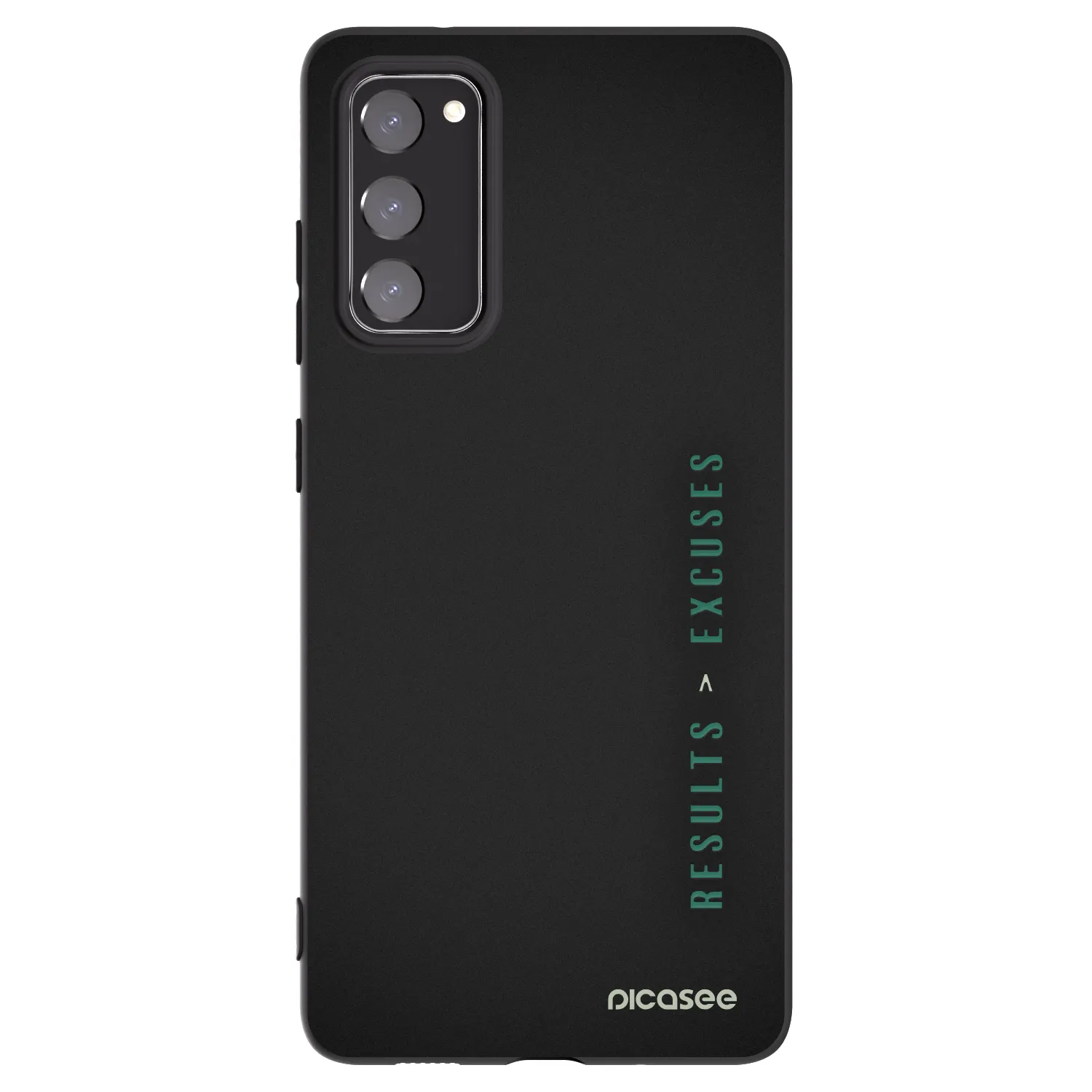 Picasee husă neagră din silicon pentru Samsung Galaxy S20 FE - Results x Excuses