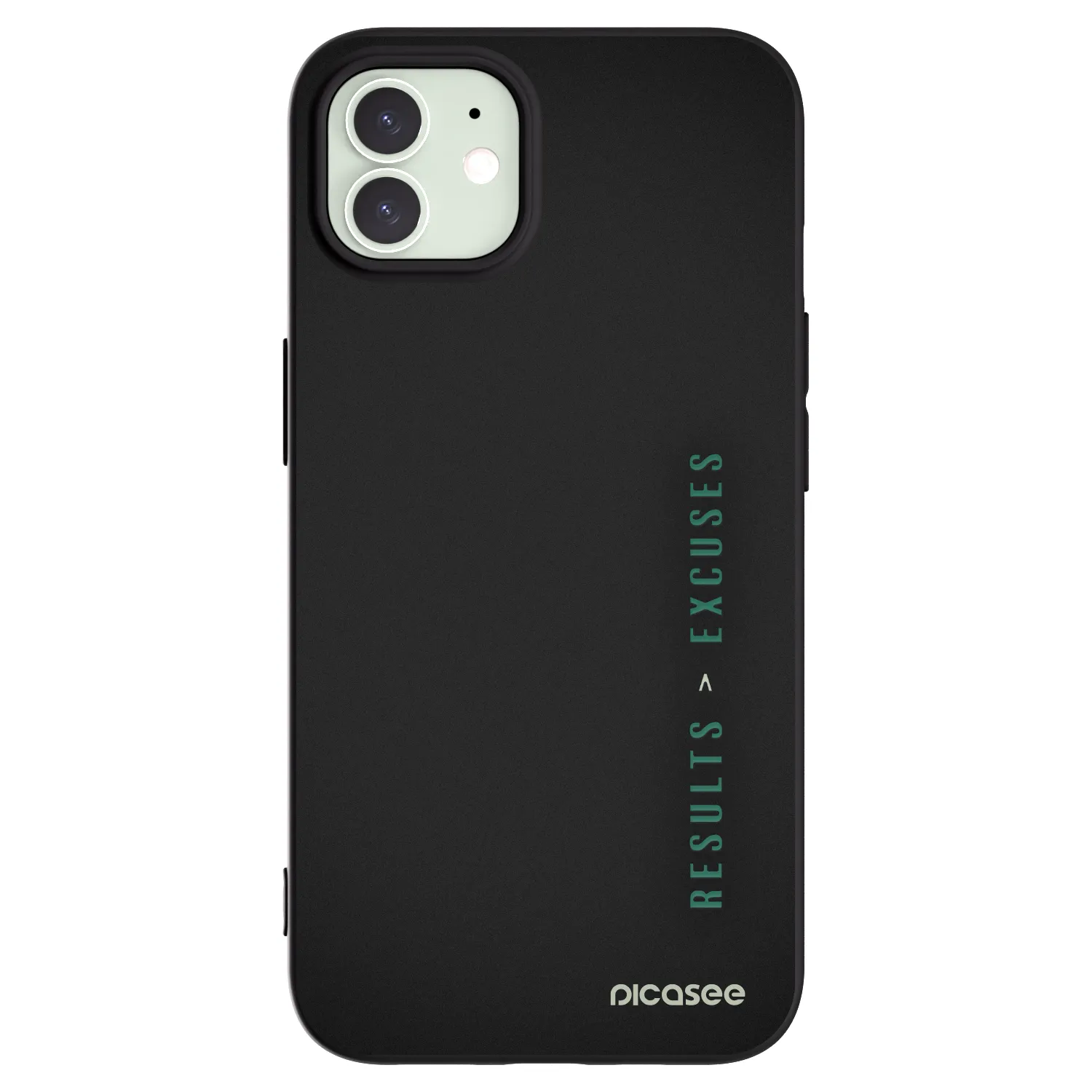 Picasee husă neagră din silicon pentru Apple iPhone 12 - Results x Excuses