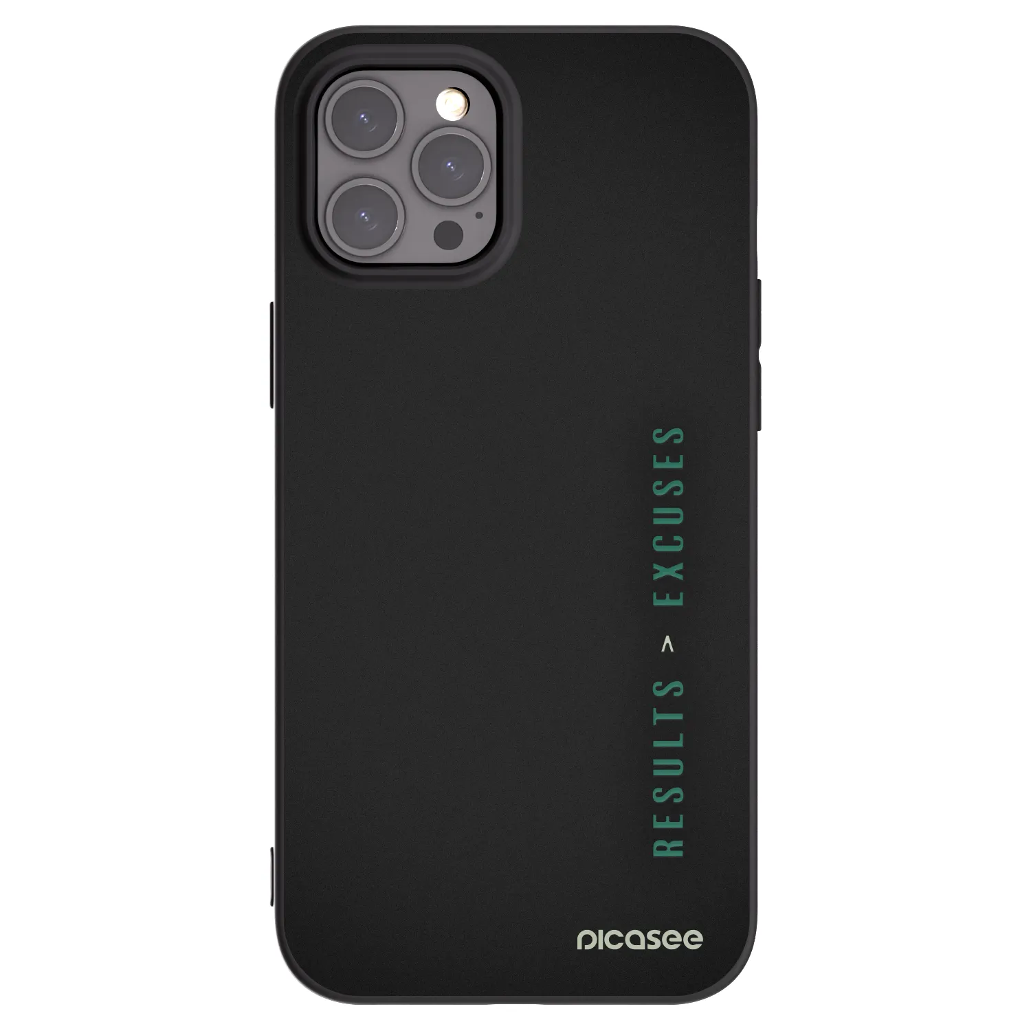 Picasee husă neagră din silicon pentru Apple iPhone 12 Pro Max - Results x Excuses