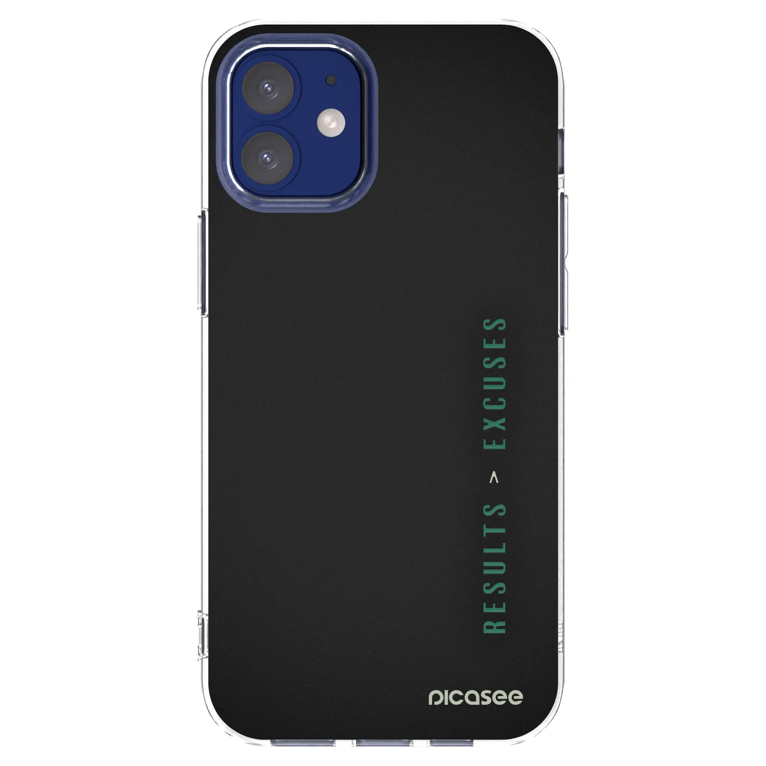 Picasee husă transparentă din silicon pentru Apple iPhone 12 mini - Results x Excuses