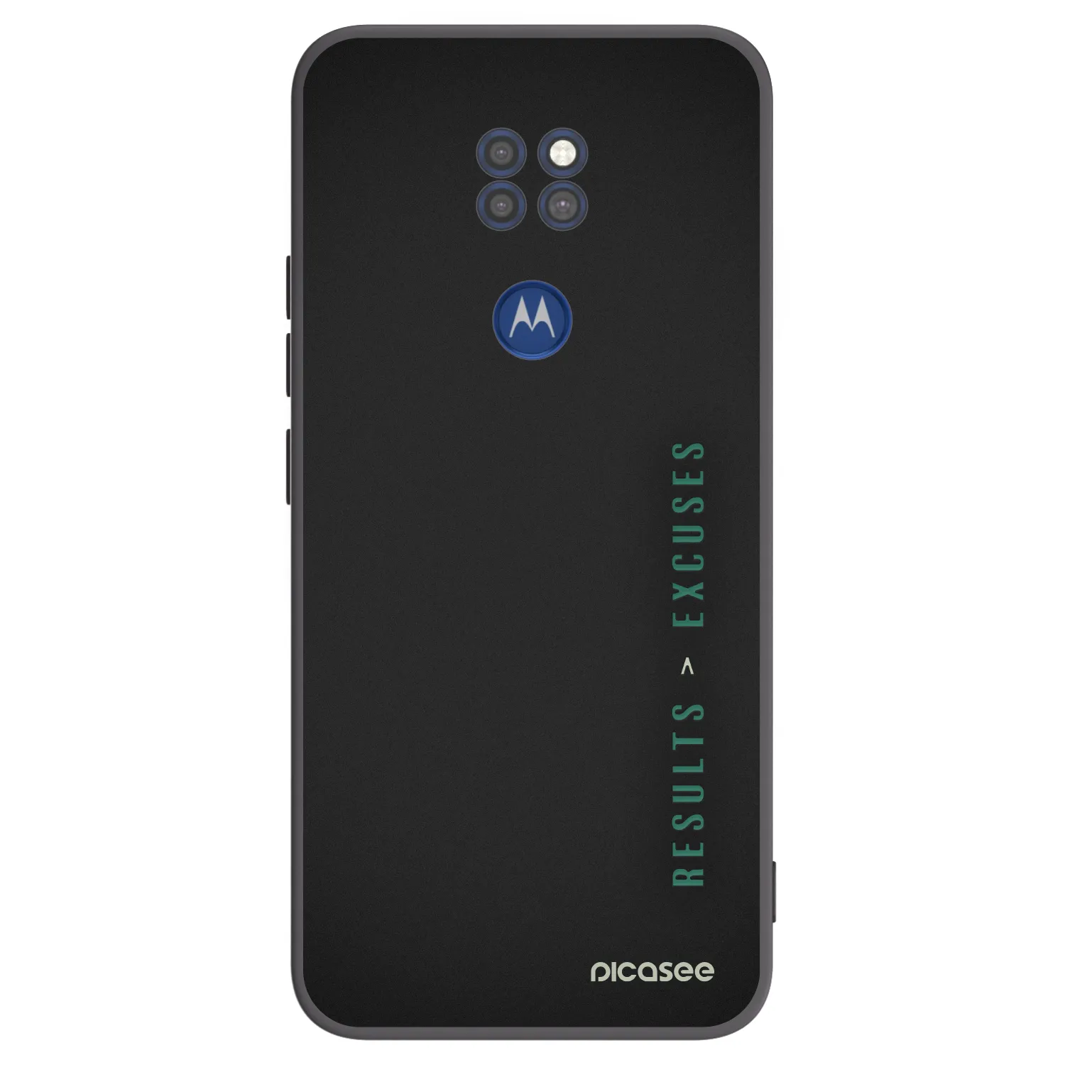 Picasee husă neagră din silicon pentru Motorola Moto G9 Play - Results x Excuses