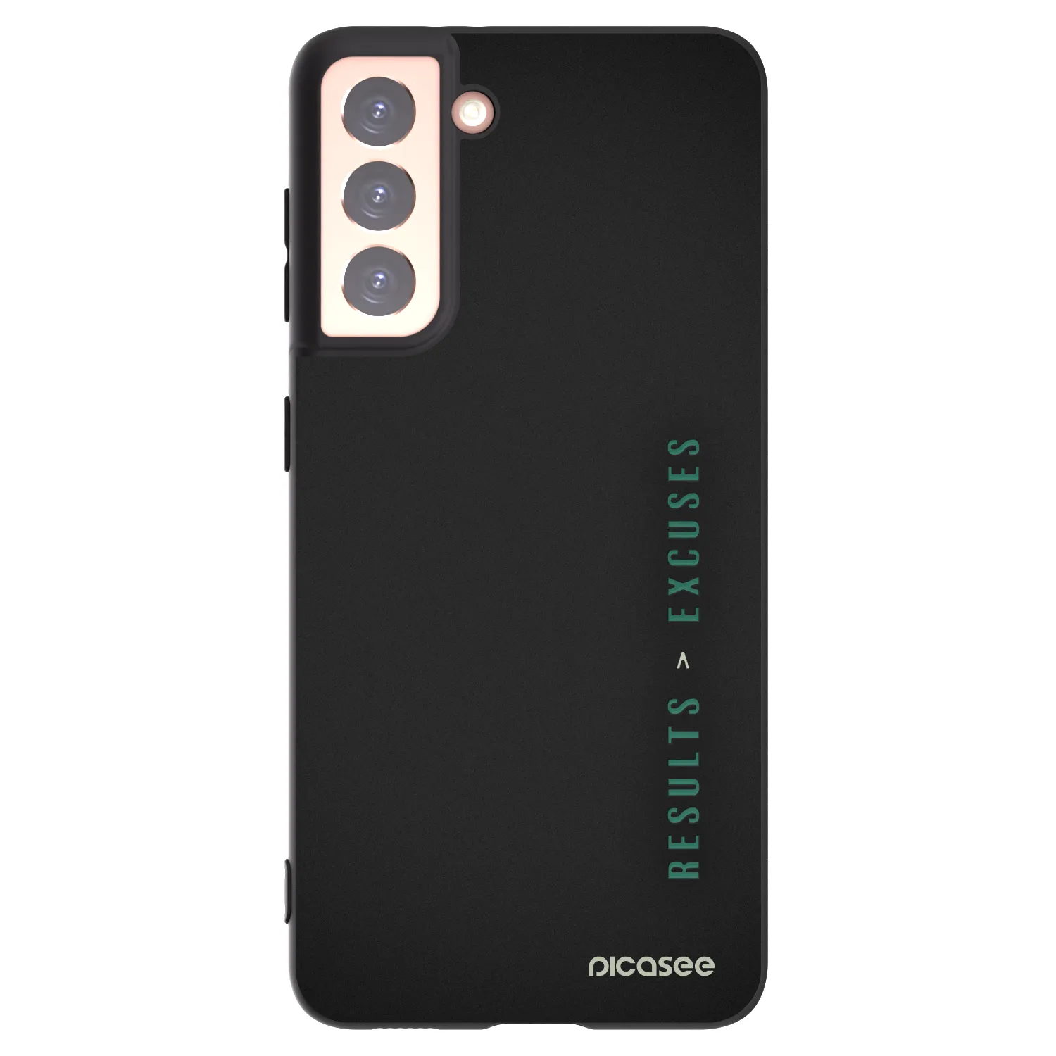 Picasee husă neagră din silicon pentru Samsung Galaxy S21 5G G991B - Results x Excuses