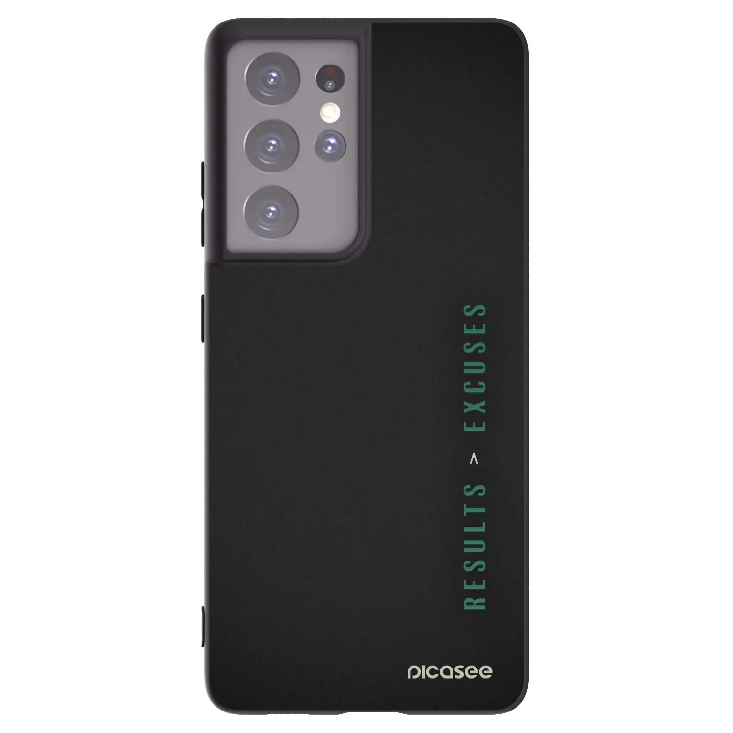 Picasee husă neagră din silicon pentru Samsung Galaxy S21 Ultra 5G G998B - Results x Excuses