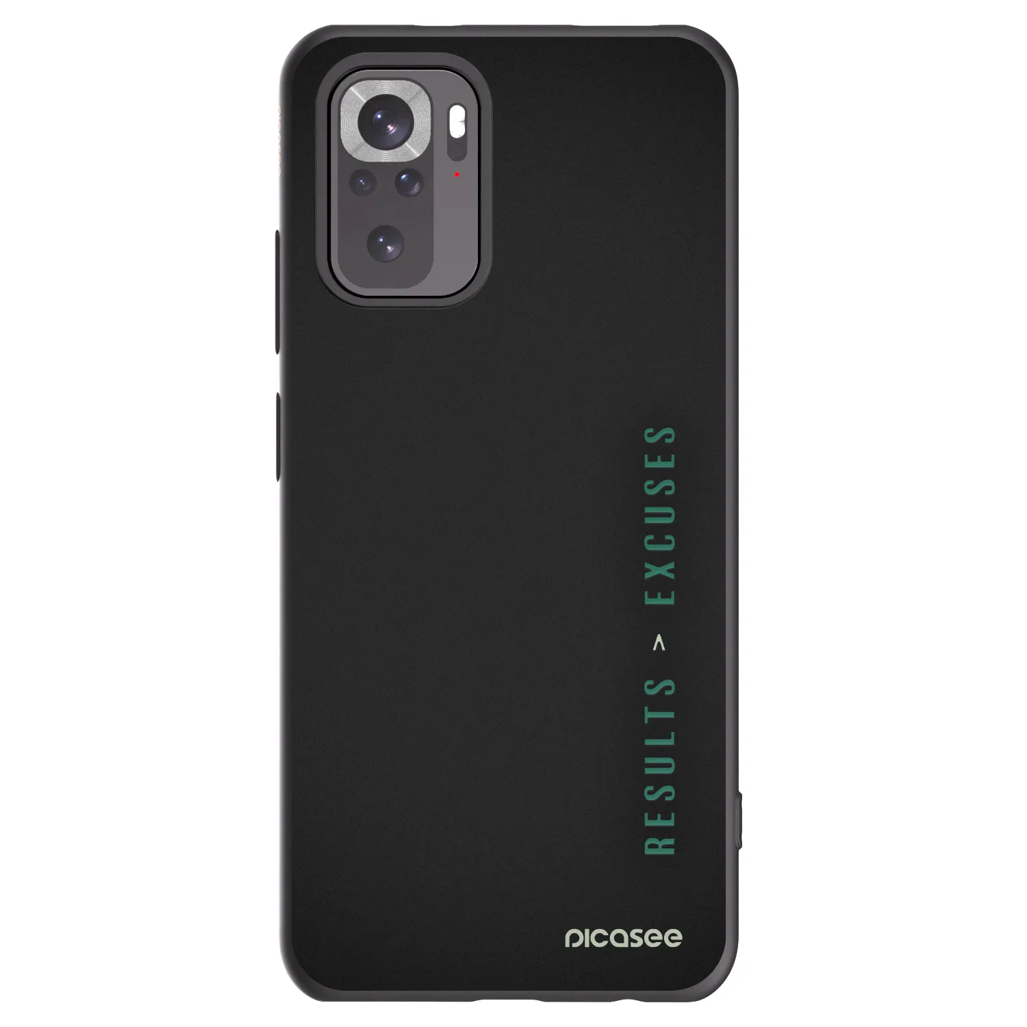 Picasee husă neagră din silicon pentru Xiaomi Redmi Note 10 - Results x Excuses