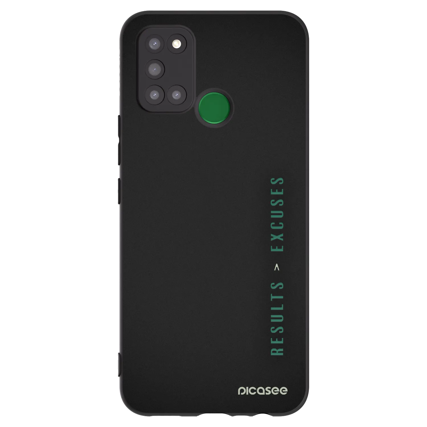 Picasee husă neagră din silicon pentru Realme 7i - Results x Excuses