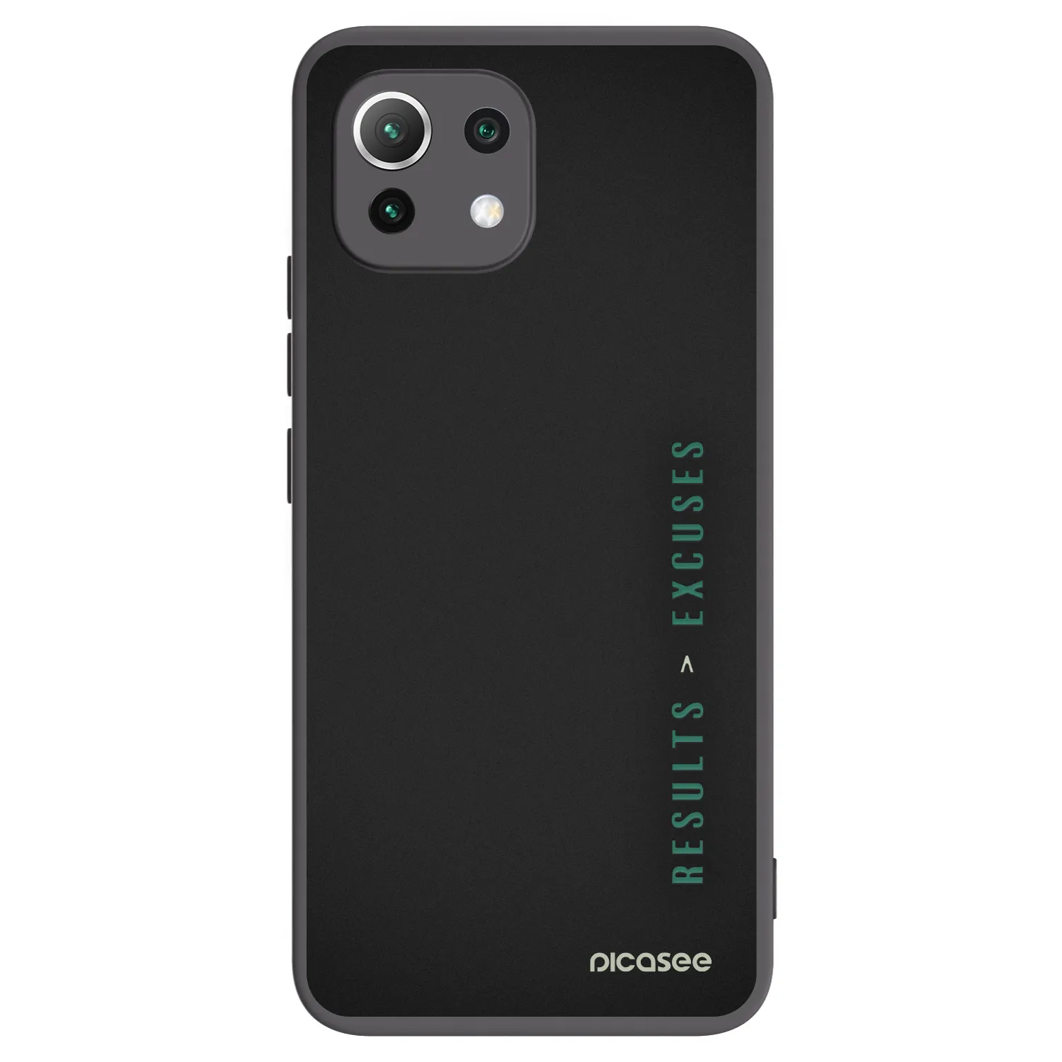 Picasee husă neagră din silicon pentru Xiaomi Mi 11 Lite - Results x Excuses