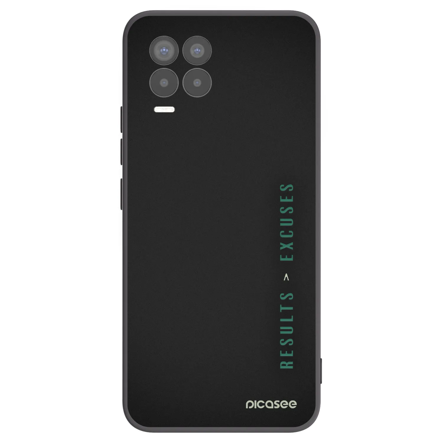 Picasee husă neagră din silicon pentru Realme 8 Pro - Results x Excuses