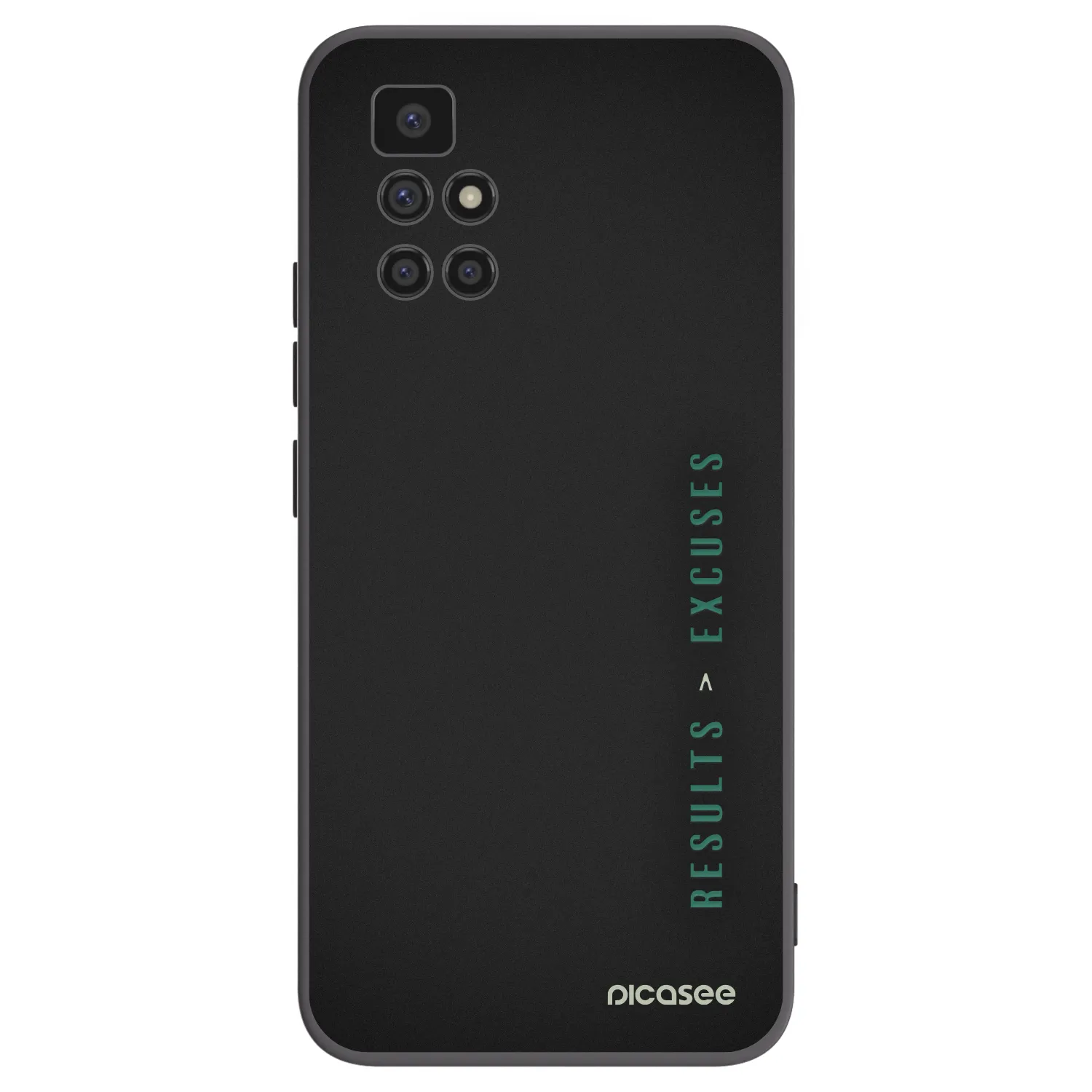 Picasee husă neagră din silicon pentru Xiaomi Redmi 10 - Results x Excuses
