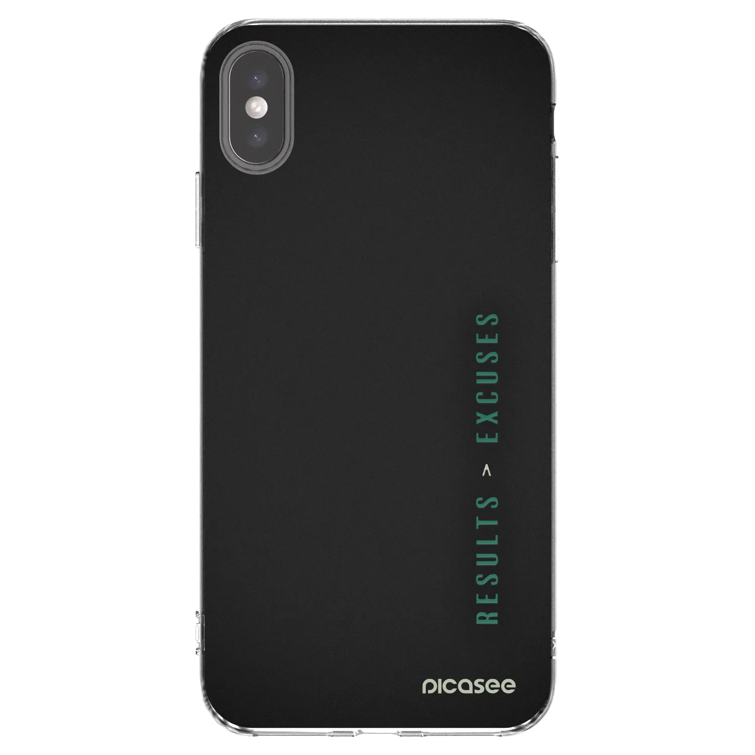Picasee husă transparentă din silicon pentru Apple iPhone XS Max - Results x Excuses