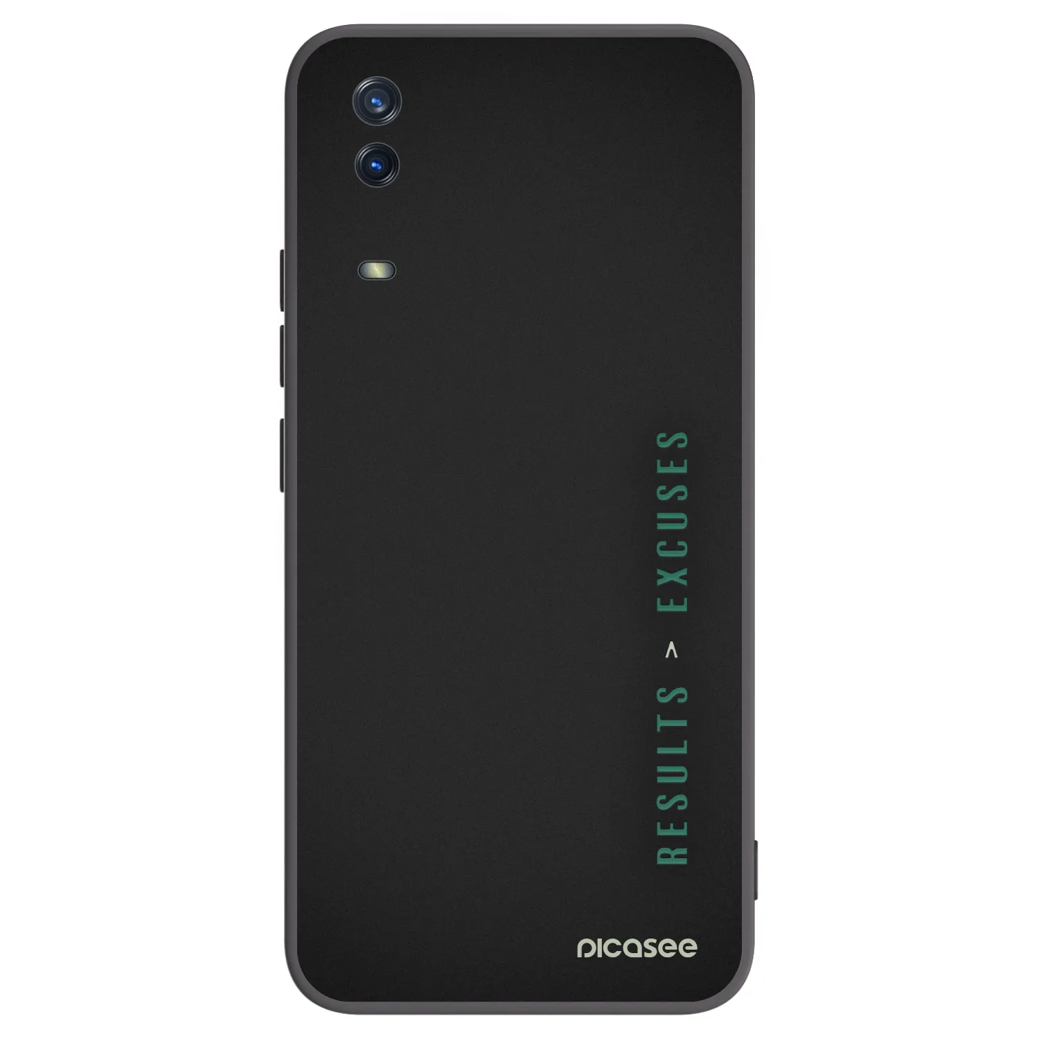 Picasee husă neagră din silicon pentru Vivo Y11s - Results x Excuses